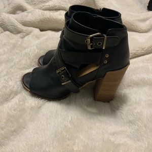 Dolce Vita Stacked Peep Toe Heels